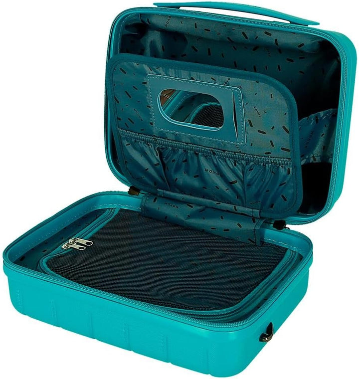 MOVOM Wood Trousse de Toilette cabine, bagage, intérieur à Deux compartiments, en ABS résistant et l