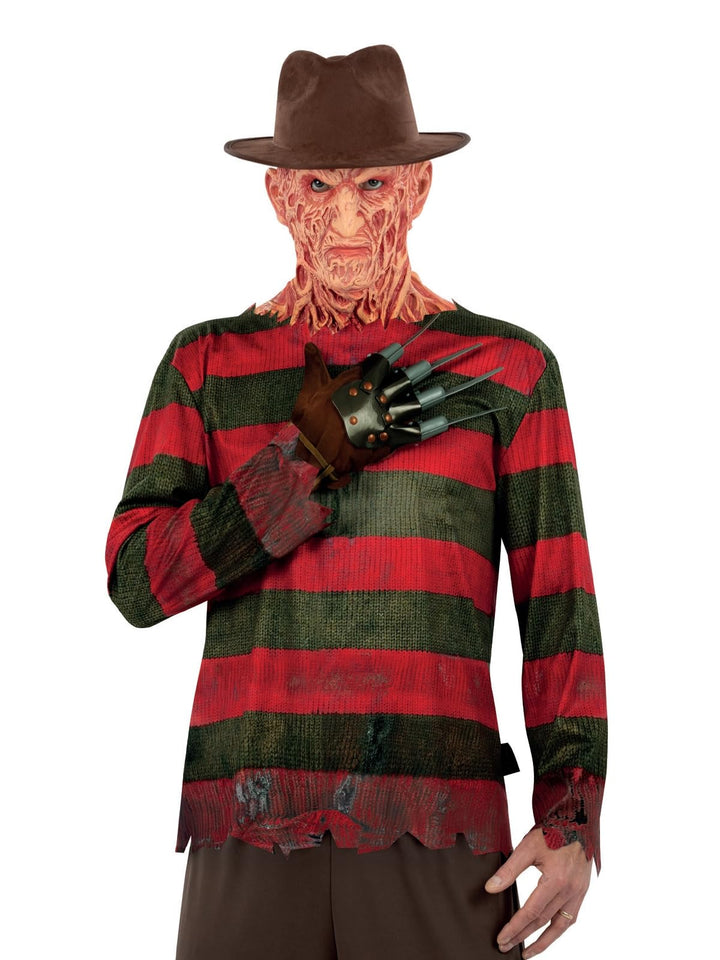 Smiffys Ein Nightmare On Elm Street Freddy Krueger Kostüm – inklusive bedrucktem Oberteil, Handschuh