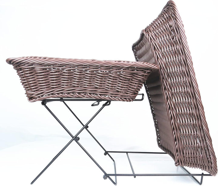 2-Stücke von 15,7 Zoll Brot Körbe mit einem Ständer zum Servieren, Normale Körbe für Lagerung, Poly