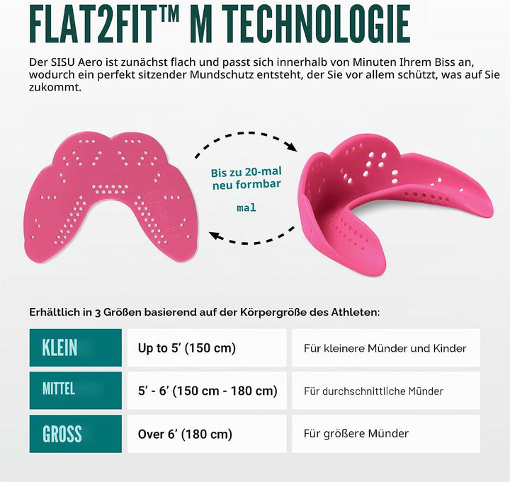 SISU Erwachsene Nextgen Aero Zahnschutz L Hot Pink, L Hot Pink