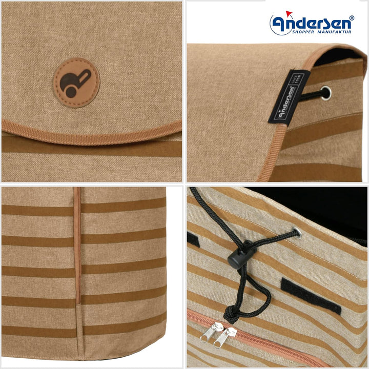 ANDERSEN Einkaufstrolley - Royal Shopper Eske braun 47 L Handwagen, modern, nachhaltig, Shopping, Al