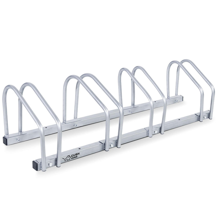 CCLIFE Fahrradständer Boden für 4 Fahrräder mit Reifenbreiten bis 65 mm Eisen Fahrradhalter 101 x 32