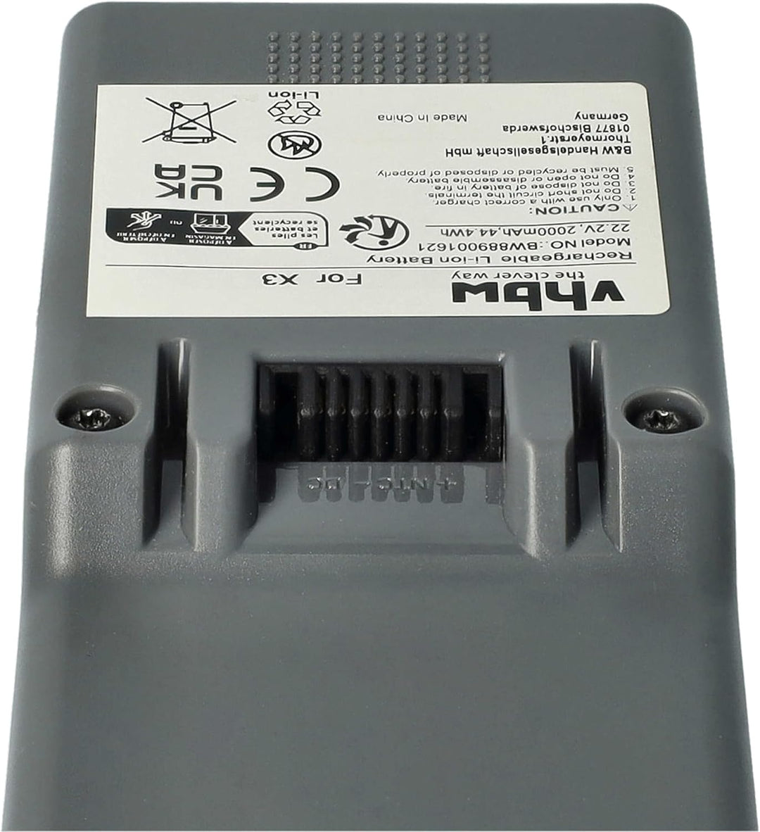 vhbw Akku kompatibel mit Genius Invictus X3 Staubsauger (2000 mAh, 22,2 V, Li-Ion)