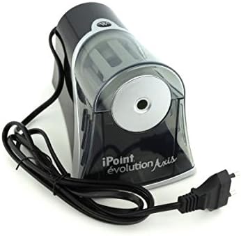 Westcott E-15510 00 iPoint Axis Elektrischer Anspitzer mit automatischem Spitz-Stopp, grau/schwarz