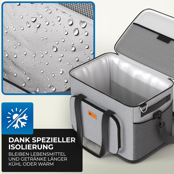 BigDean 30L Kühltasche auslaufsicher & wasserdicht – Picknicktasche für Essen & Getränke – bis zu 5h