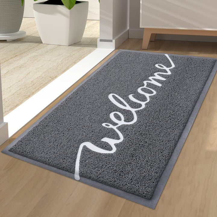 Homaxy Welcome Fussmatte aussen und innen, rutschfeste Schmutzfangmatte Türmatte, waschbar Fussmatte