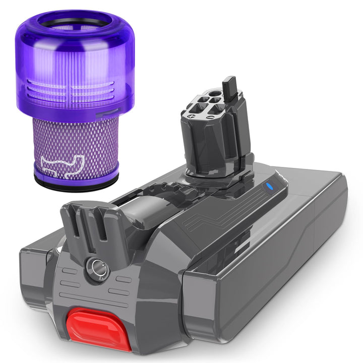 KUNLUN V11 Ersatzakku für Dyson V11 V15 Click in Li-ion Akku 3900mAh Kompatibel mit Dyson SV15 SV16