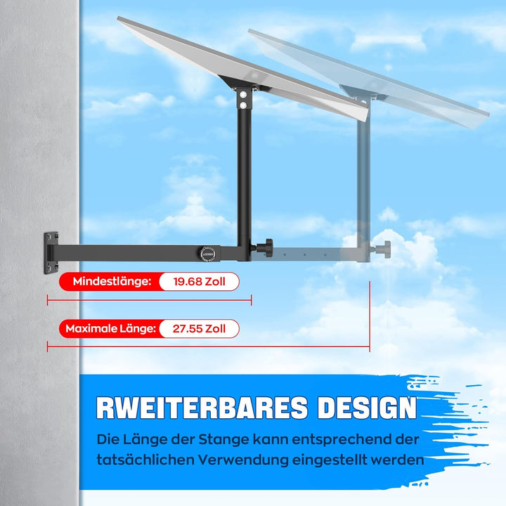 IMAYCC Starlink Wandhalterung Lang Ausdehnbar,360° Verstellbare Starlink Standard Mount mit Starlink