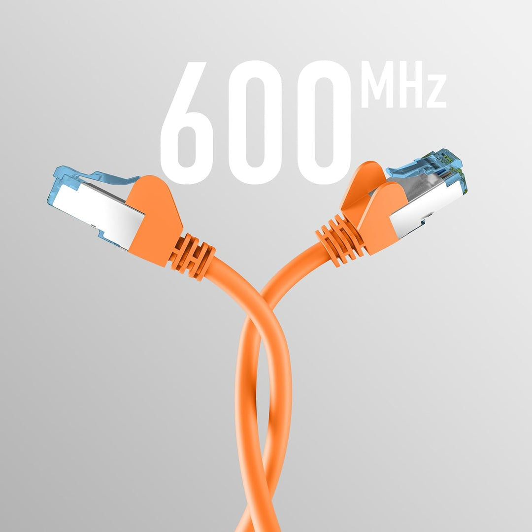 EFB-Elektronik - CAT. 7 Netzwerkkabel bis zu 10 Gbit - 50 m LAN Kabel Ethernet Kabel Patchkabel mit