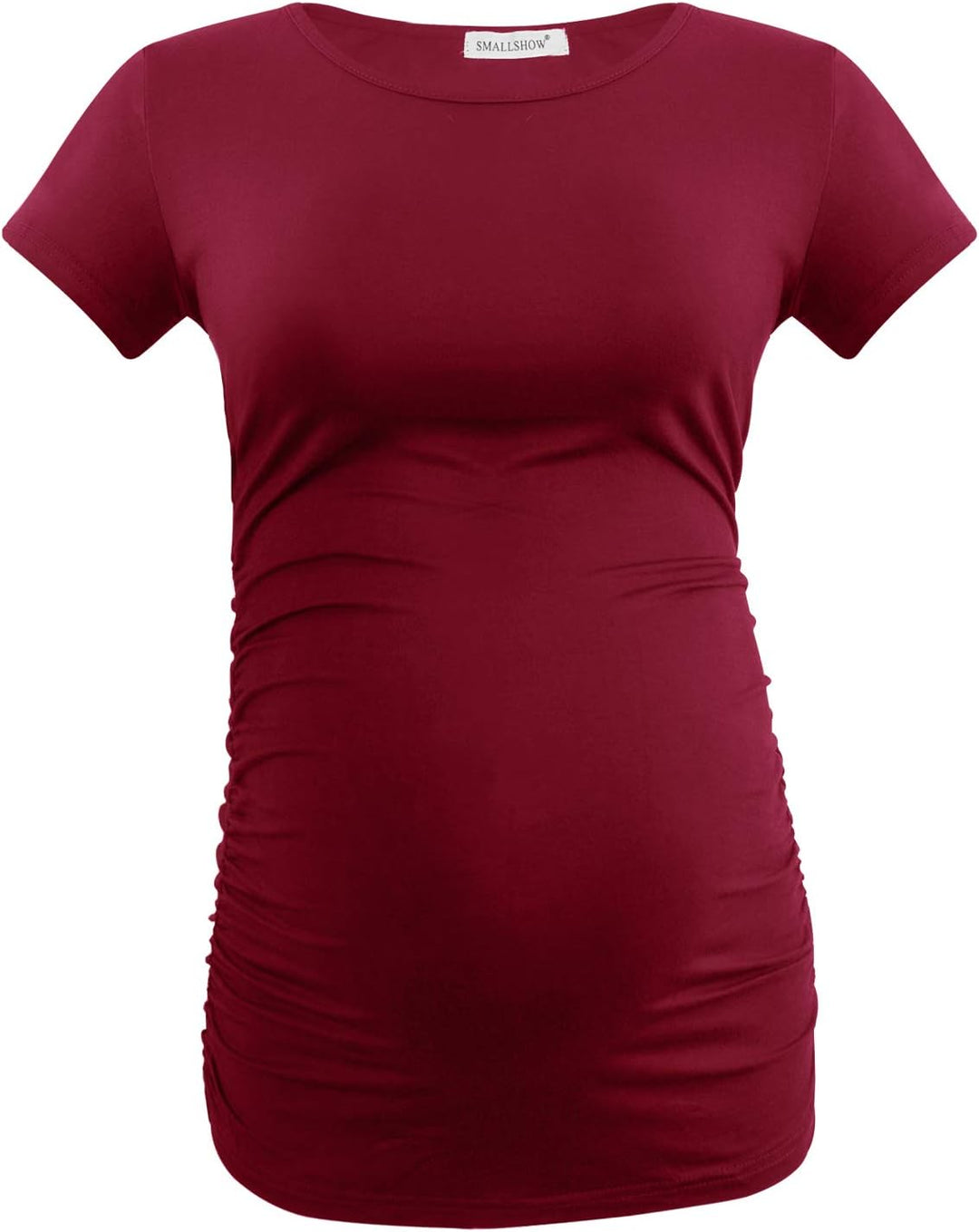 Smallshow Damen Umstandsmode Tops Seitlich Geraffte Schwangerschafts Umstandstop 3er Pack M Dunkelgr