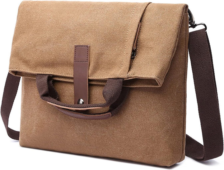 FANDARE Retro Umhängetasche Handtasche Schultertasche Herrentasche Segeltuch Kuriertasche Messenger-