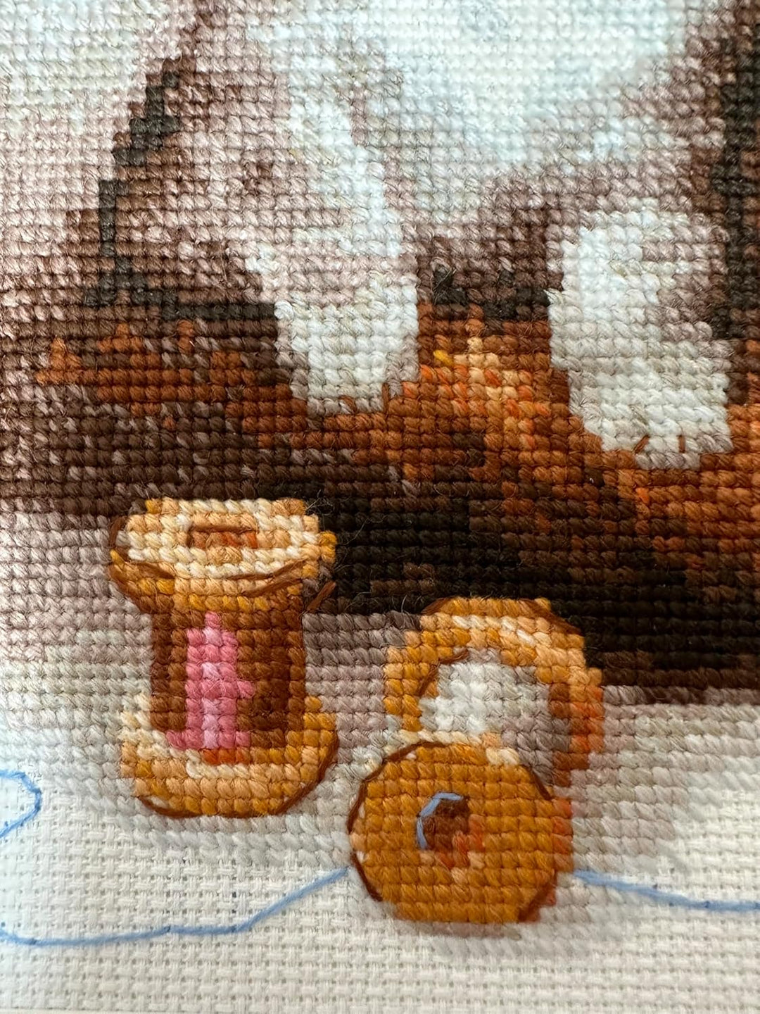 Riolis 1811 Katze mit Kätzchen, Zählmuster Kreuzstich-Set, Baumwolle, mehrfarbig, 3024cm