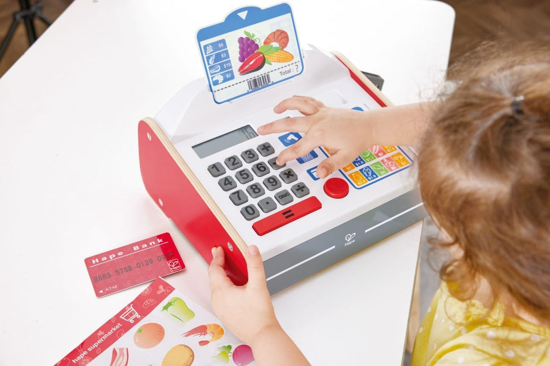 Hape E3184 Zubehör für Kaufmannsladen, Spielkasse, S