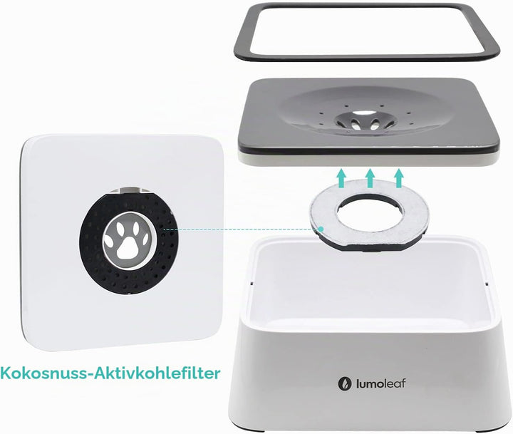 LumoLeaf Ersatzfilter für 2 l Haustier Wassernapf Kokosnuss Aktivkohle Filter für Hund Wasserspender