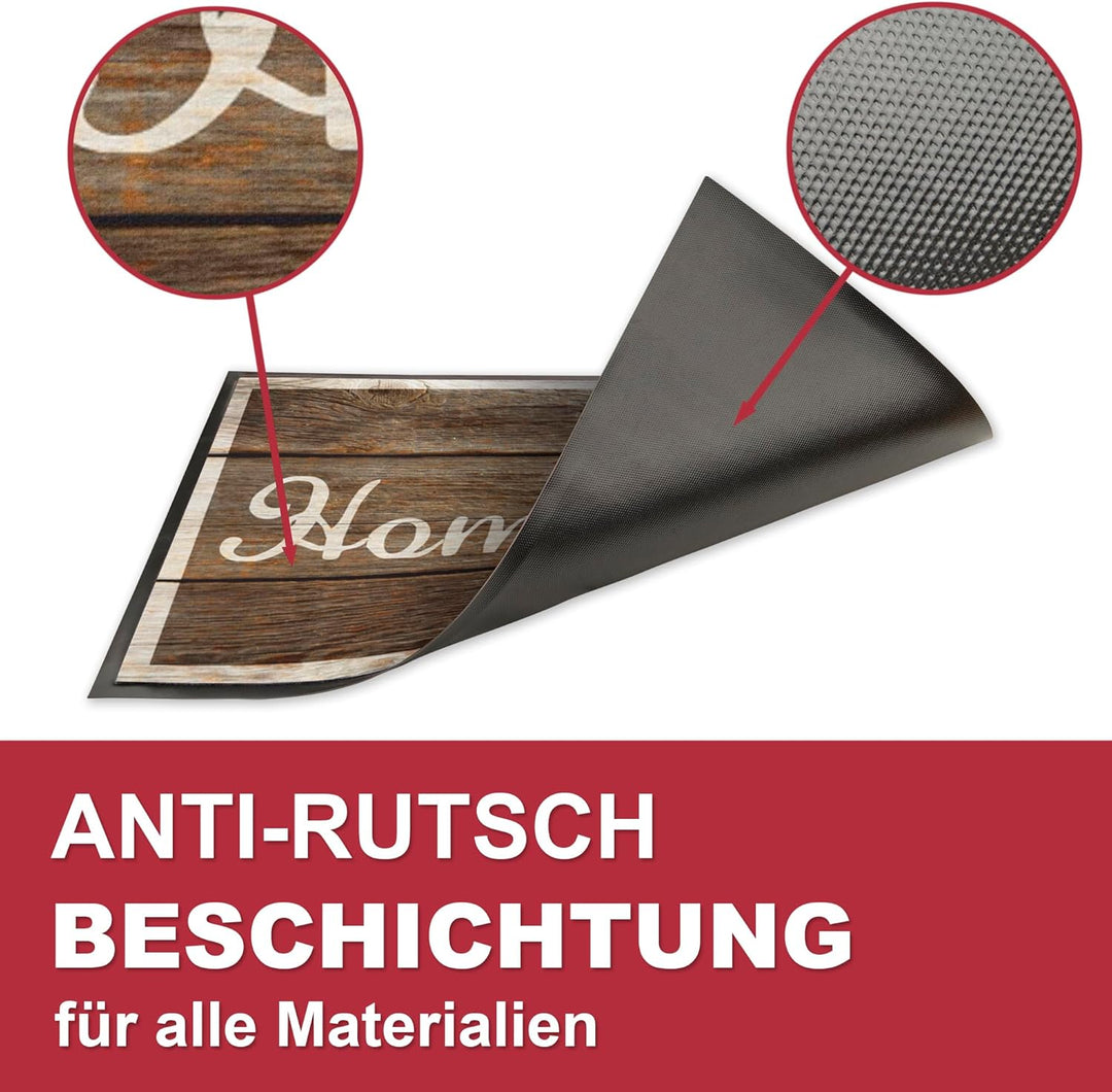Hochwertige Fussmatte 60x80 cm (Large) – Schmutzfangmatte für Innen & Aussen, rutschfest mit hoher S