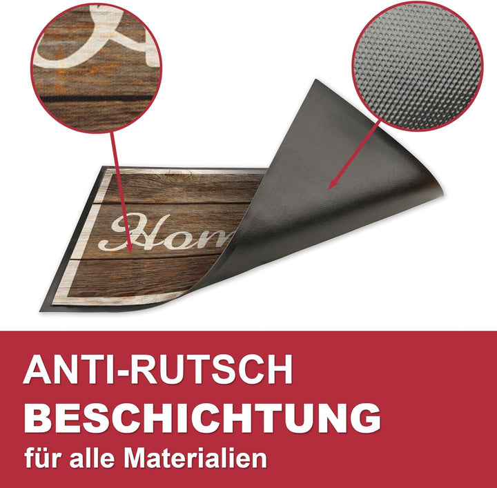 Hochwertige Fussmatte 60x80 cm (Large) – Schmutzfangmatte für Innen & Aussen, rutschfest mit hoher S