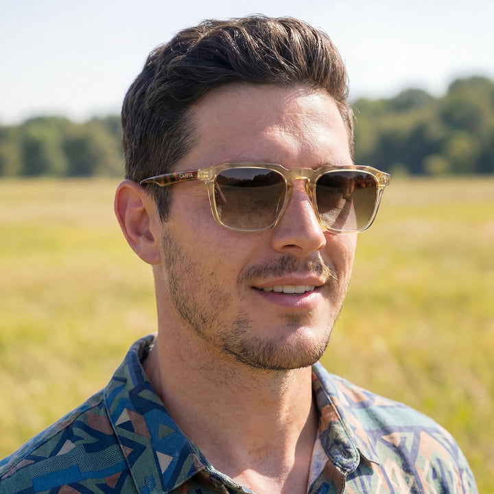 CARFIA Kleine Sonnenbrille Herren Polarisierte Fahrenbrille mit UV-Schutz für Schmale Gesichter/Juge