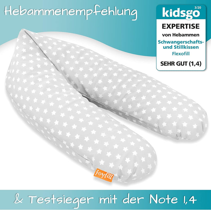joyfill® Premium Stillkissen Mikroperlen 170cm I Ideal zum Schlafen & Stillen Dank Flüsterleiser & B