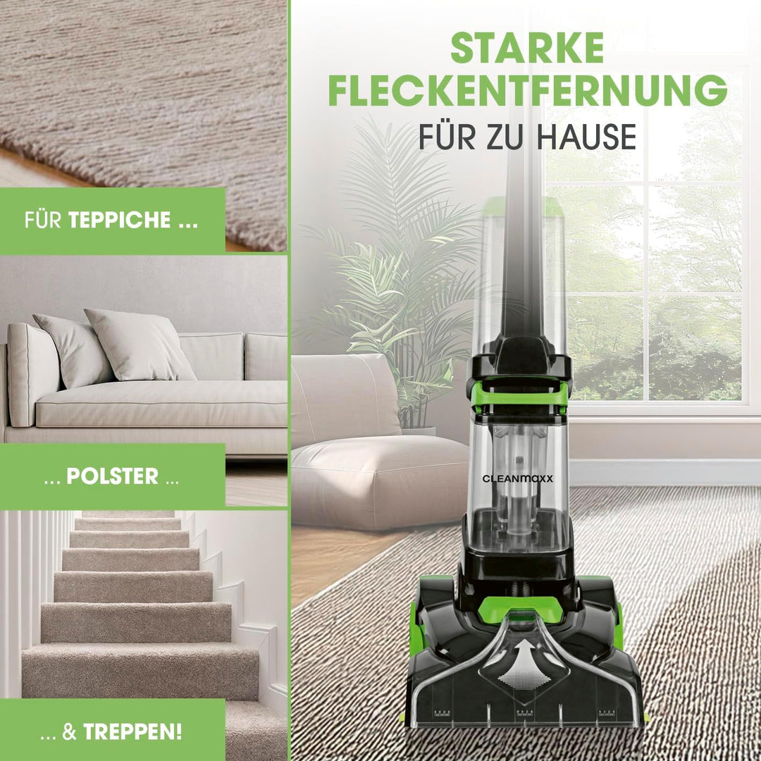 CLEANmaxx Teppich- & Hartbodenreiniger PRO zum Reinigen nahezu aller Hartböden und Auffrischen von T