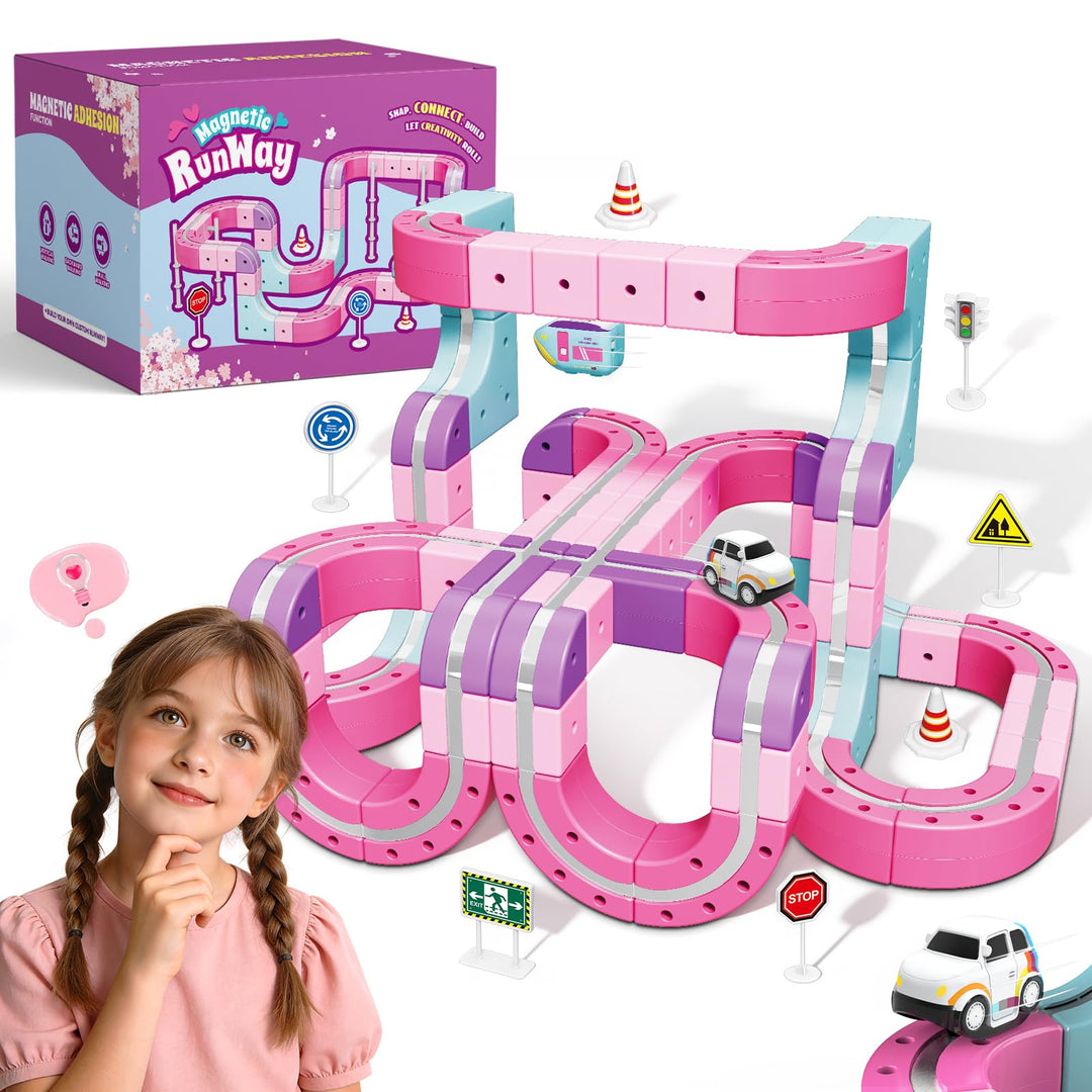 YESHIN Clickrail Electric Train Set, Eisenbahn Elektrisch Cube Track mit Schwerkraft Defying 3D-Layo