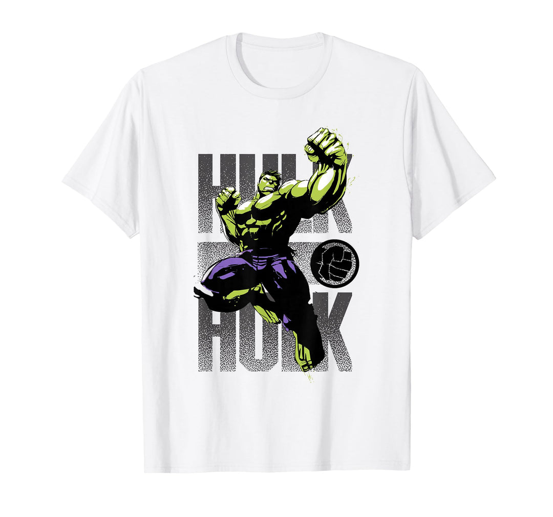 Mens Marvel Hulk Avengers Assembler Jump Punch Graphic T-Shirt 2XL White