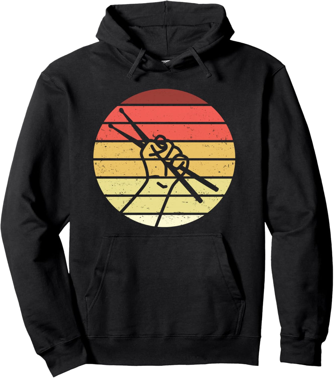 Schlagzeuger Rocker Schlagzeug Schlagzeugspieler Drumsticks Pullover Hoodie