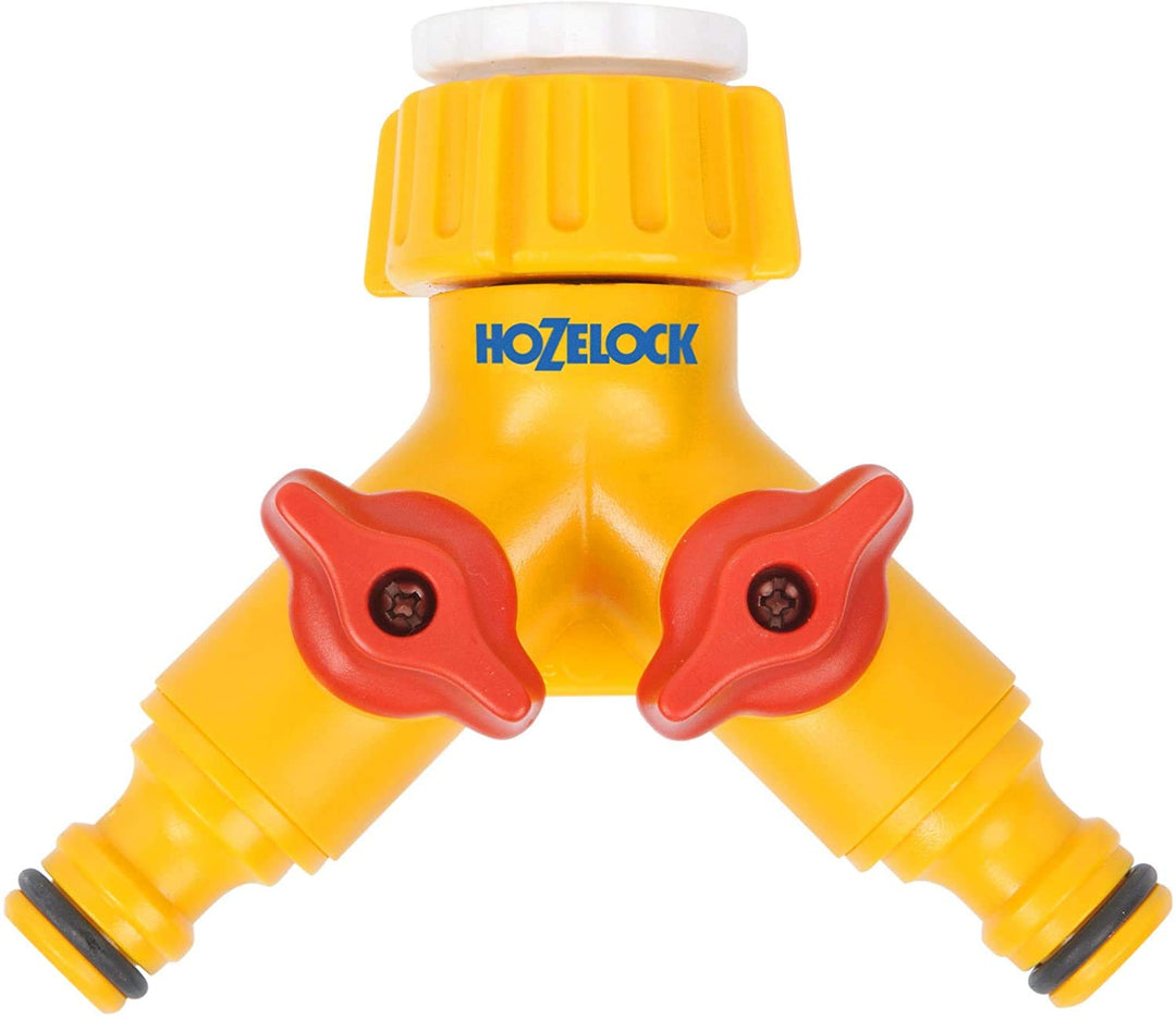 Hozelock Ltd 2 x Doppel-Wasserhahn-Anschluss. 2 Stück, 2 Stück