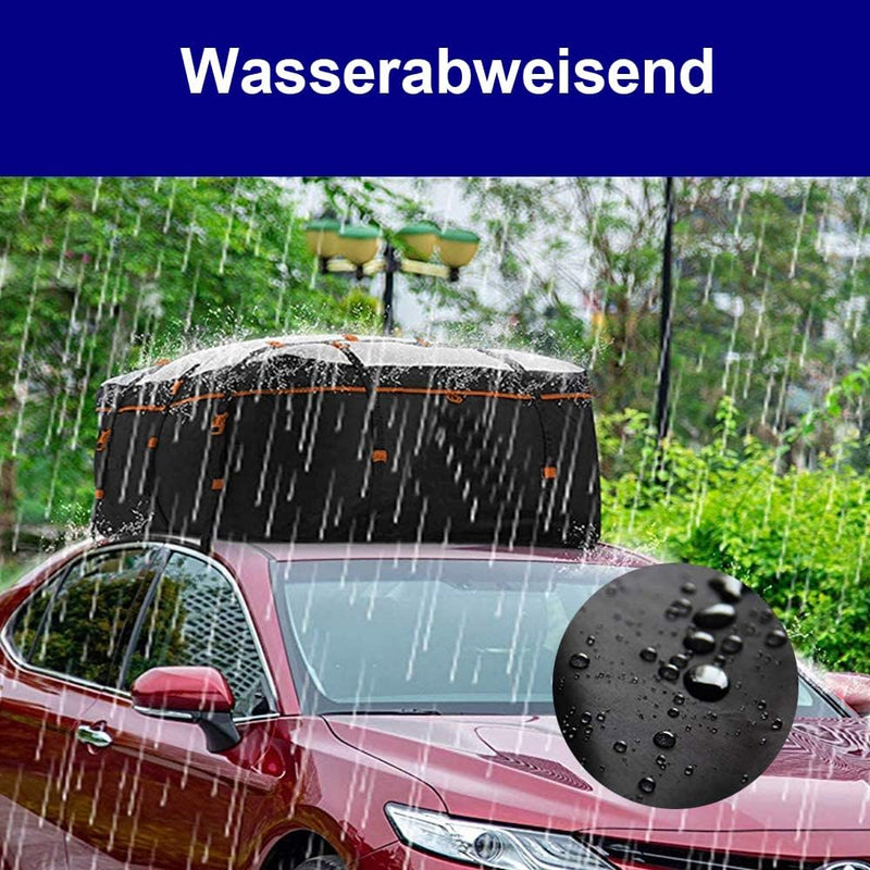 538L Faltbare Auto Dachkoffer Gepäckbox, 19 Kubikfuss Dachkoffer Aufbewahrungsbox Wasserdicht Transp