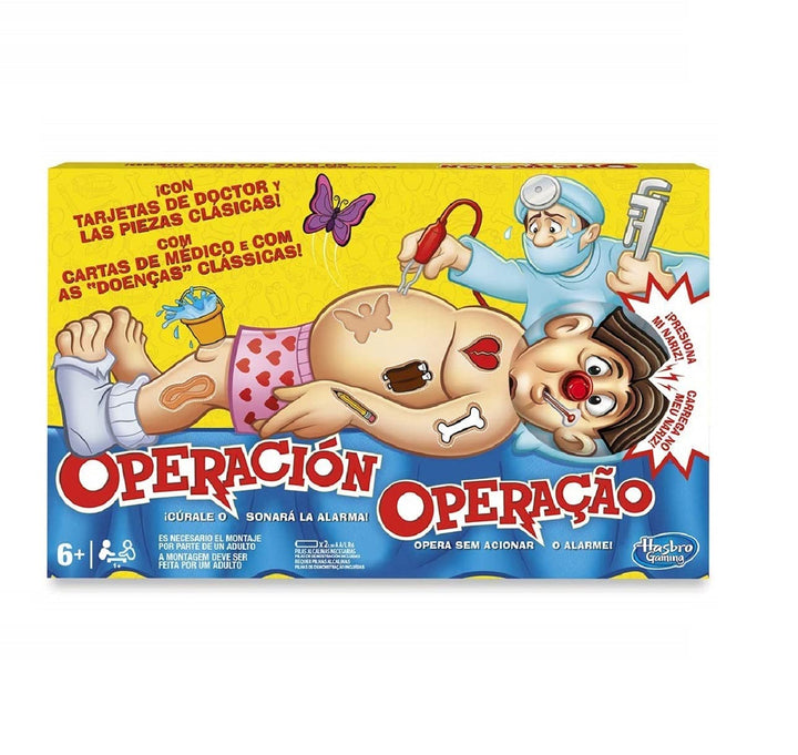 Hasbro Gaming – Operation, Klassische Edition (B2176150) spanische/portugiesische Version bunt, span