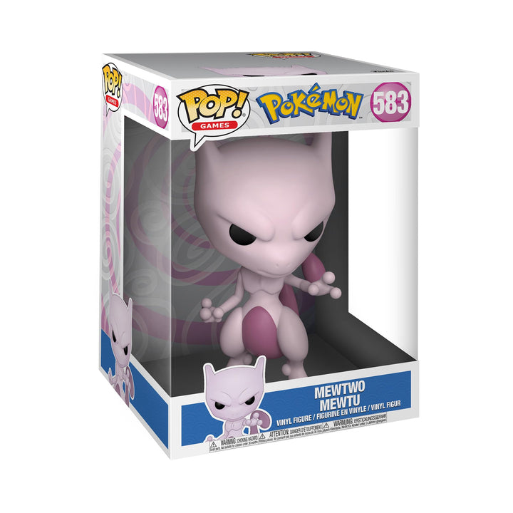 Funko Pop! Jumbo: Pokemon - Mewtwo - Mewtu - Vinyl-Sammelfigur - Geschenkidee - Offizielle Handelswa