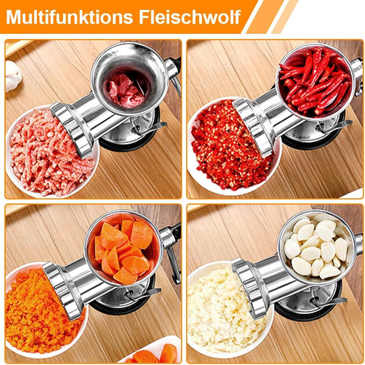 Fleischwolf Manuell, Aluminiumlegierung Fleischmühle Wurstfüllgerät Multifunktions Gemüseschredder H