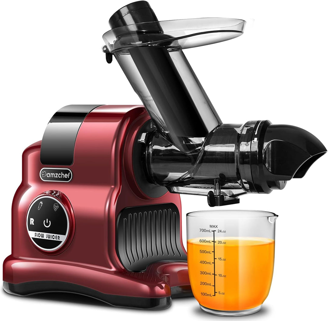 AMZCHEF Entsafter mit grossem 80MM Einfüllschacht - 150 Watt Entsafter mit 2 Geschwindigkeitsstufen