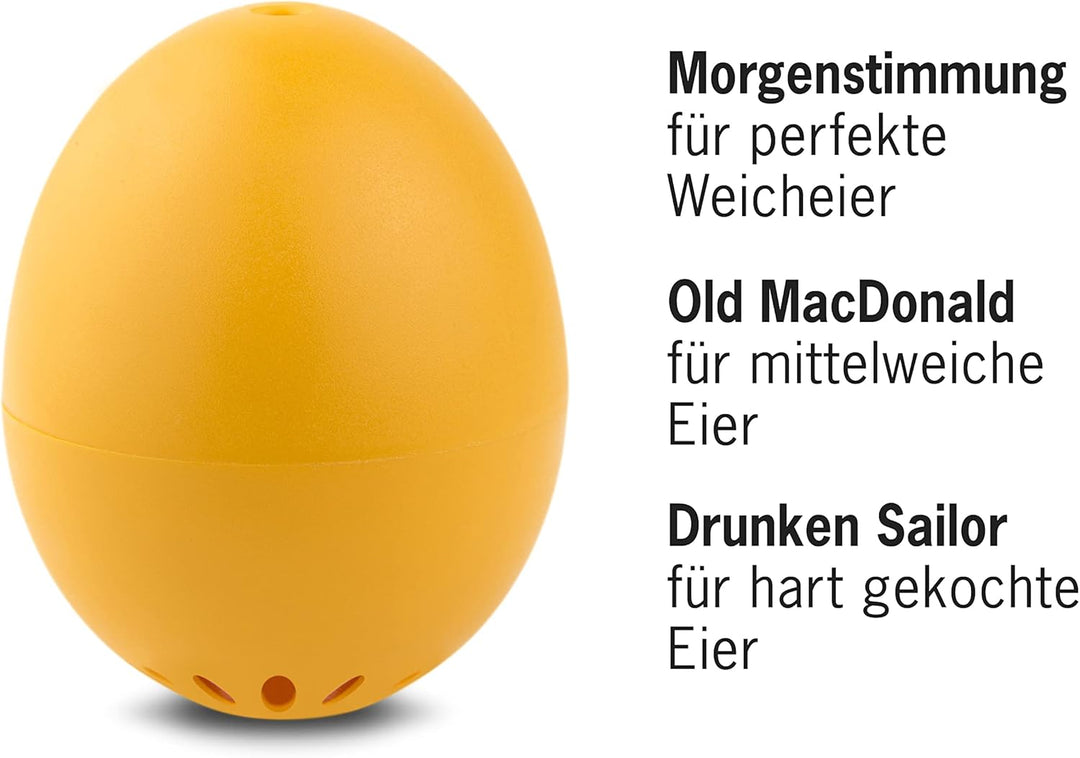 PiepEi Classic Orange - Singende Eieruhr zum Mitkochen - Eierkocher für 3 Härtegrade - Piep Ei mit 3