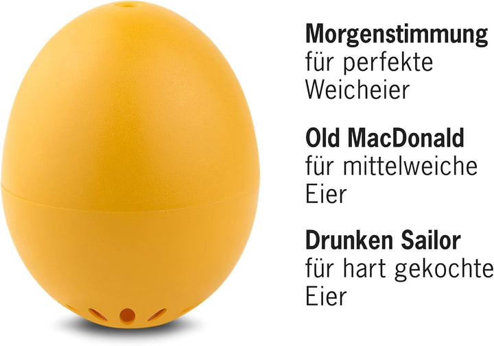 PiepEi Classic Orange - Singende Eieruhr zum Mitkochen - Eierkocher für 3 Härtegrade - Piep Ei mit 3