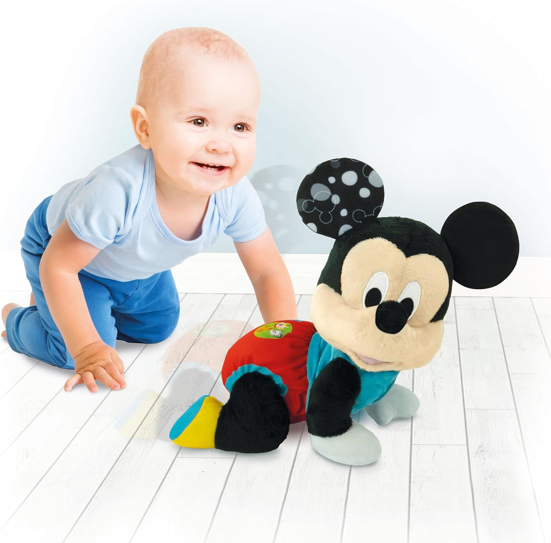 Clementoni Disney Baby Mickey Katze mit Mir - Plüschtier Disney Italienisch sprechend, Lieder und Ki