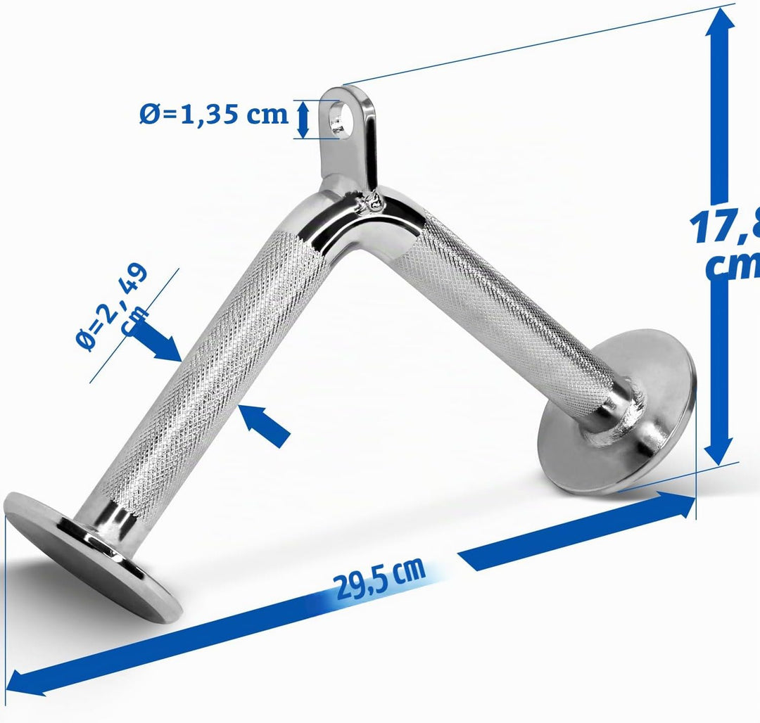 Yes4All LAT-Pull-Down-Kabelaufsatz, Trizeps-Pressstange, V-förmige Stange mit Diamant-Rändelgriff, B