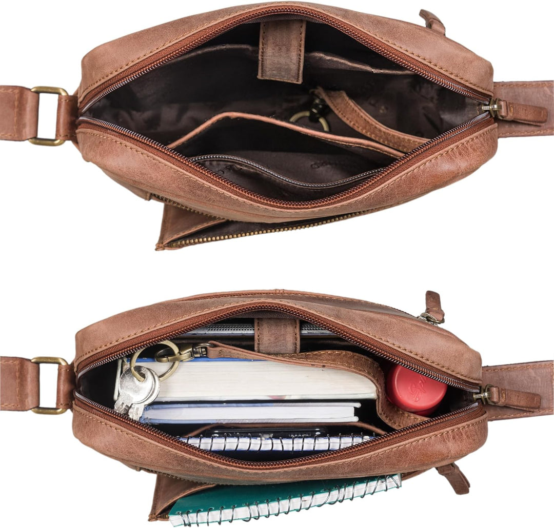 STILORD 'Alwin' Umhängetasche Herren Leder Schultertasche Männer Tablettasche 10 Zoll Vintage Crossb