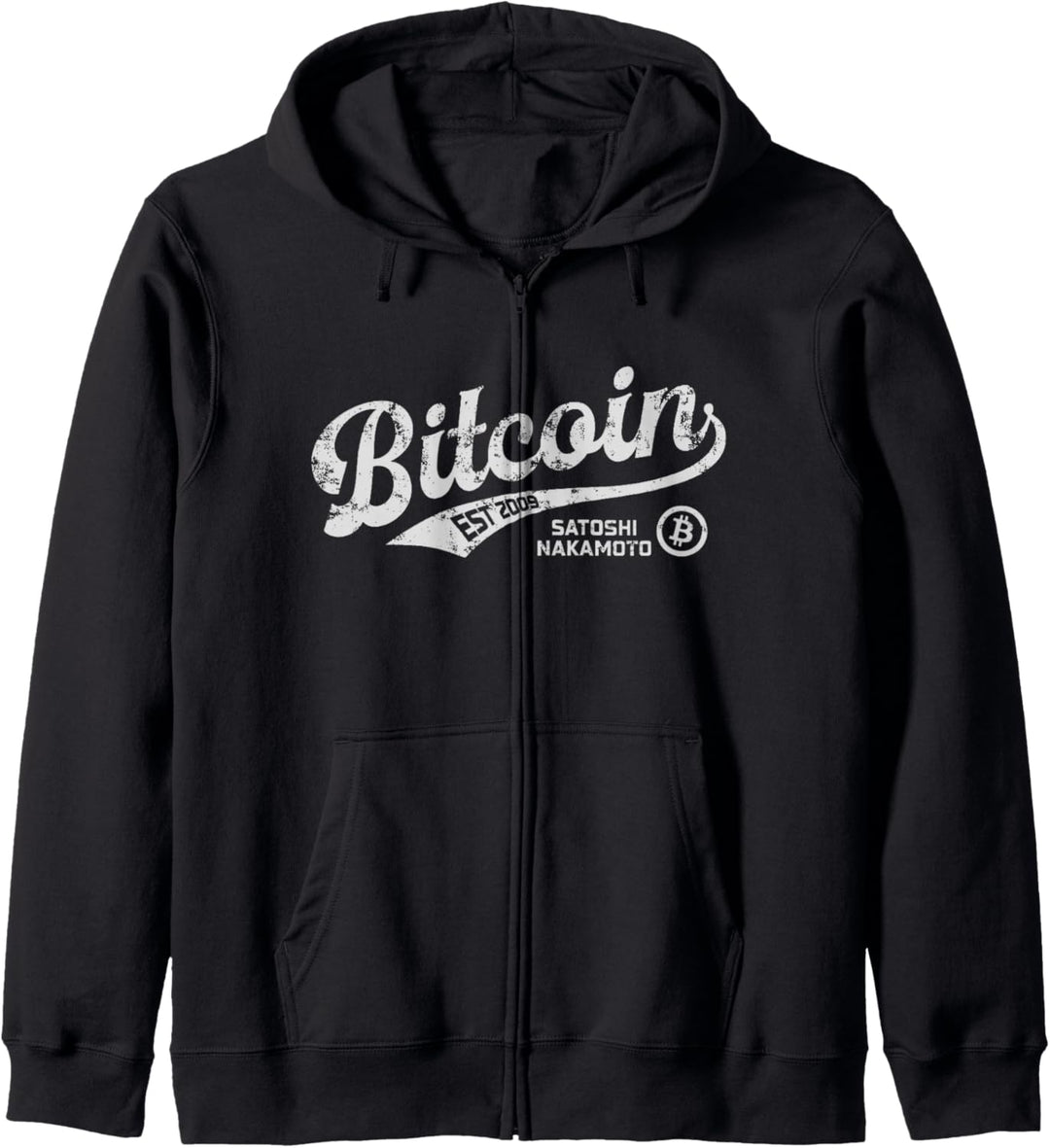 Bitcoin Logo BTC Crypto Currency Traders Blockchain Miners Kapuzenjacke