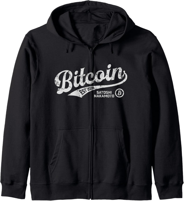 Bitcoin Logo BTC Crypto Currency Traders Blockchain Miners Kapuzenjacke