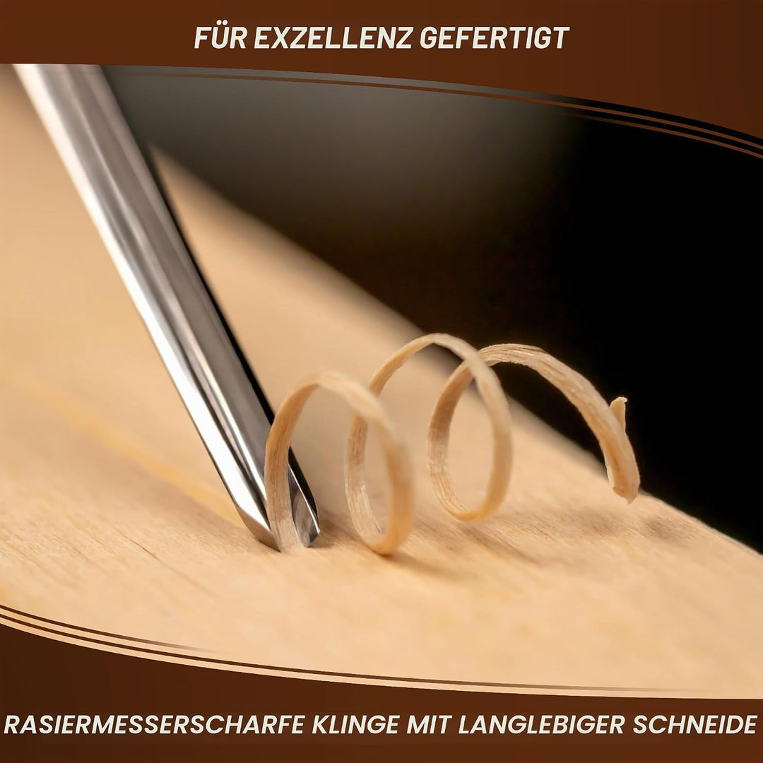 BeaverCraft Holzschnitzerei V Hohleisen K12/02 - Handmeissel für die Holzbearbeitung - Kompaktes Hol
