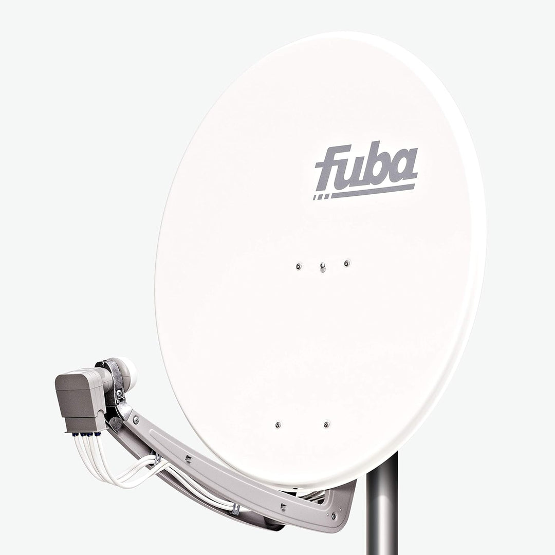 Fuba DAA 780 W Aluminium-Satelliten-Parabolantenne (38,50 dB, Grosse 78 cm) weiss weiss 78 cm, weiss