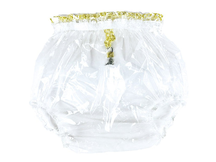 Haian ABDL Sicherheitslasche Kunststoff Hose M Glasklar, M Glasklar