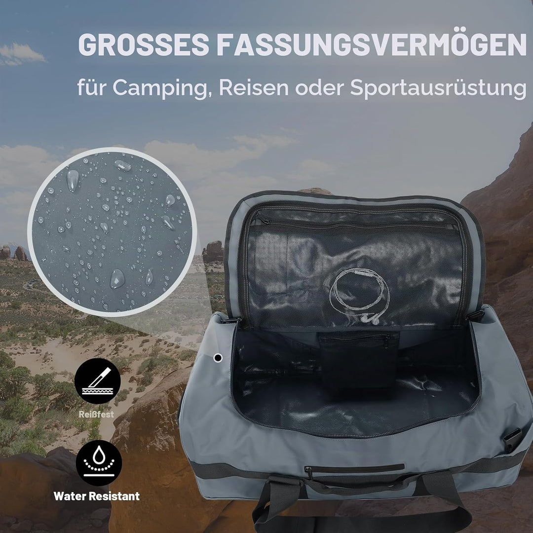 MIER Sporttasche Herren Wasserresistente Reisetasche 40L gross Heavy Duty Convertible Sportrucksack