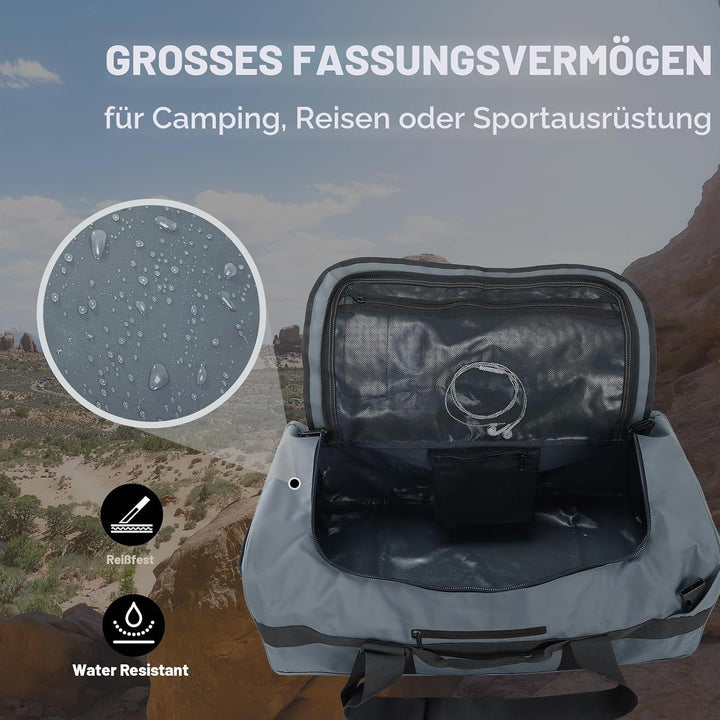 MIER Sporttasche Herren Wasserresistente Reisetasche 40L gross Heavy Duty Convertible Sportrucksack