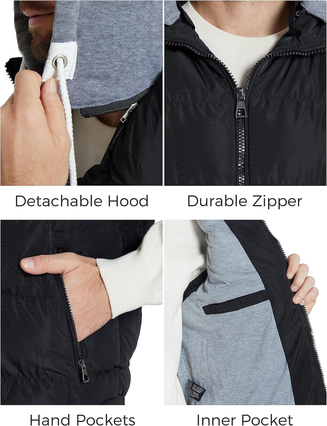 ZSHOW Herren Winter Weste Gesteppte Polsterung Puffer Ärmellos Jacke Warme Outdoor Weste Körperwärme