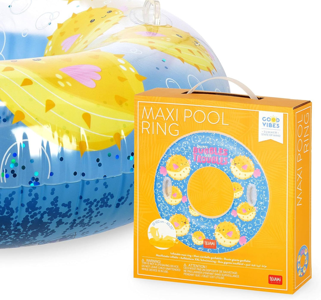 Legami - Pool aufblasbare Donut, Maxi aufblasbare Donut für Kinder und Erwachsene, Meer Strand aufbl