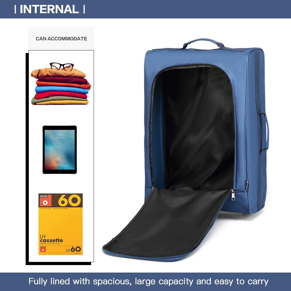 KONO Koffer Softcase (Blau) Blau Kabinentrolley