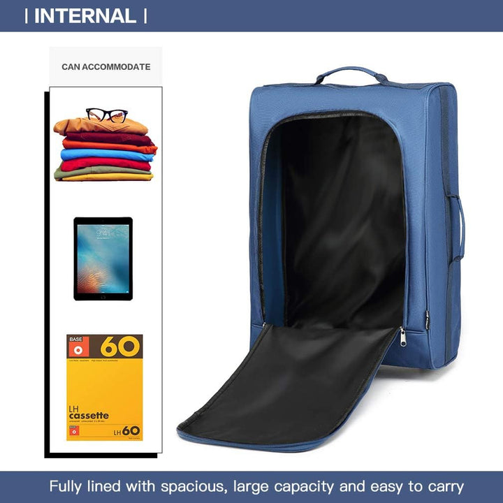 KONO Koffer Softcase (Blau) Blau Kabinentrolley