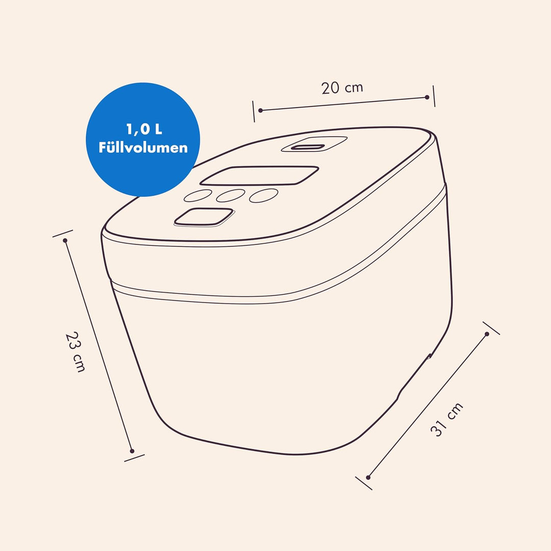 ZOJIRUSHI Premium Reiskocher Induktion NW-QAQ-10 – 1,0 Liter – mit Timer- und Warmhaltefunktion – in