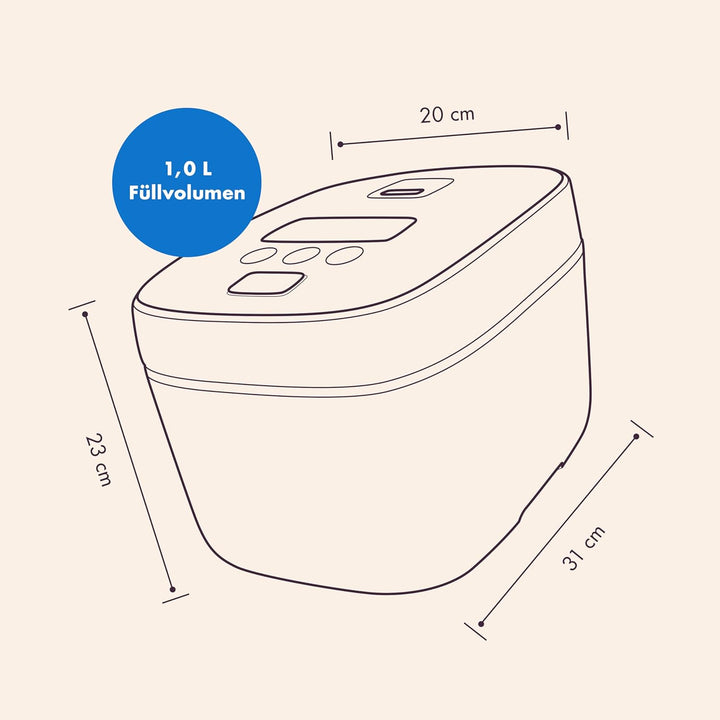 ZOJIRUSHI Premium Reiskocher Induktion NW-QAQ-10 – 1,0 Liter – mit Timer- und Warmhaltefunktion – in